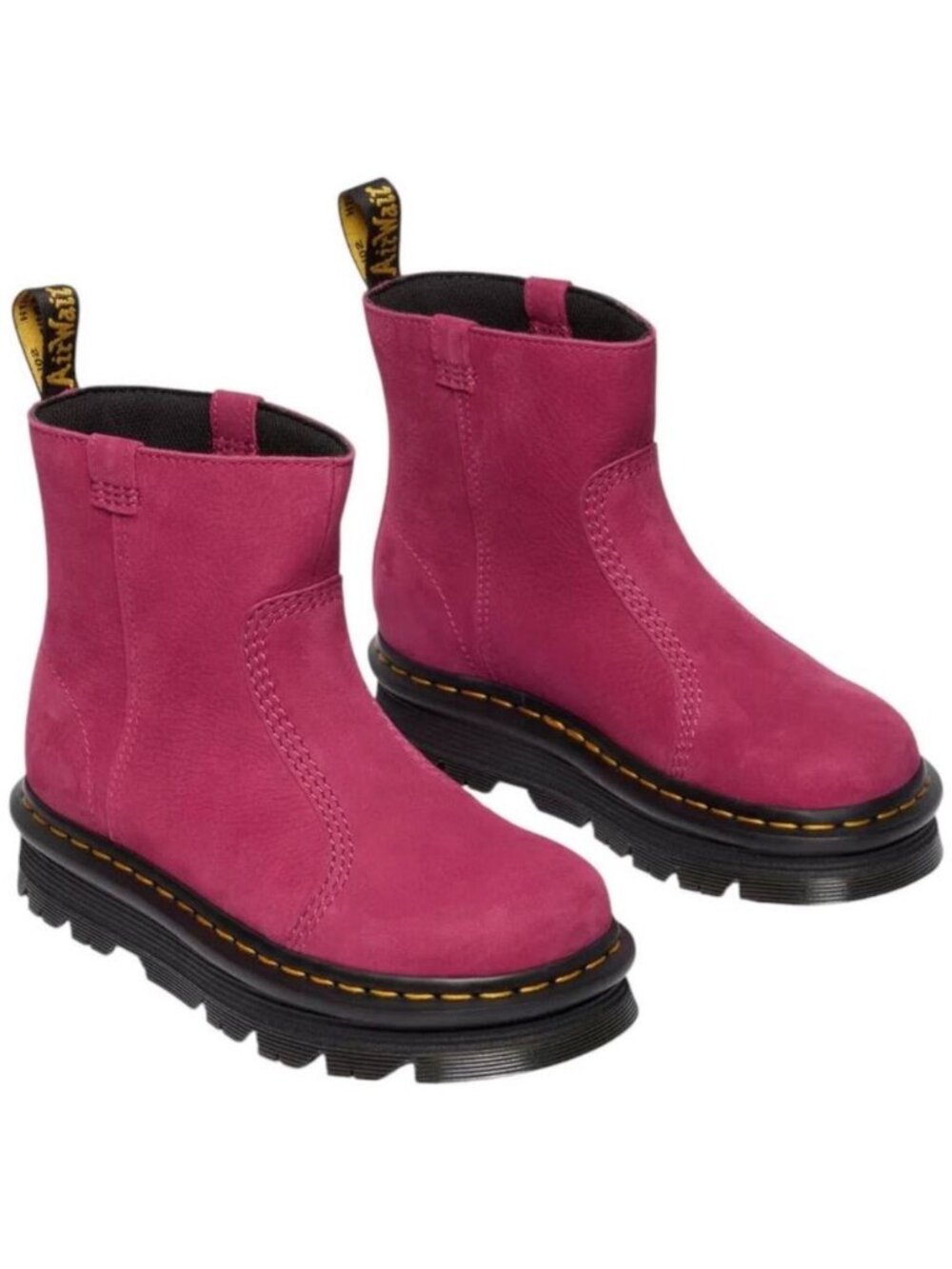 Dr. Martens Zebzag Rigger Nubuck Boots Fuchsia Pink Sz 7
